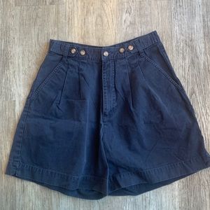 Vintage Geoffrey Beene navy high waist shorts